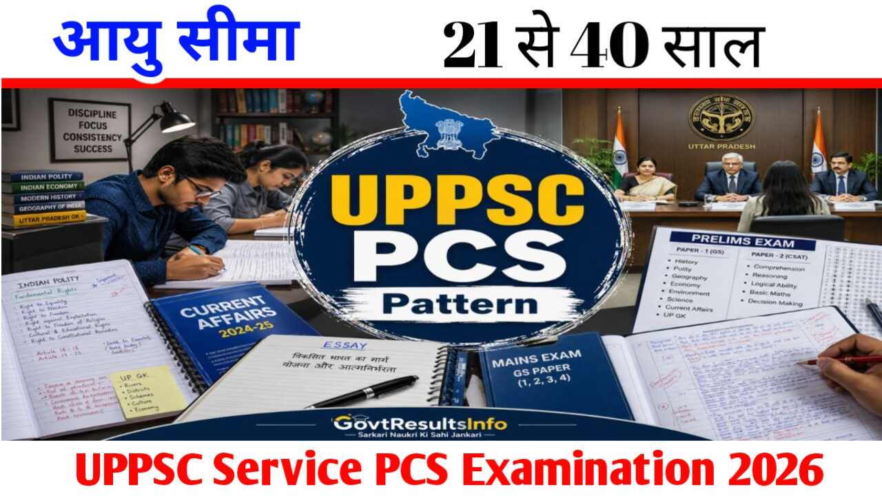 उत्तर प्रदेश लोक सेवा आयोग संयुक्त राज्य / उच्च अधीनस्थ सेवा (PCS) (सामान्य/विशेष) परीक्षा 2026